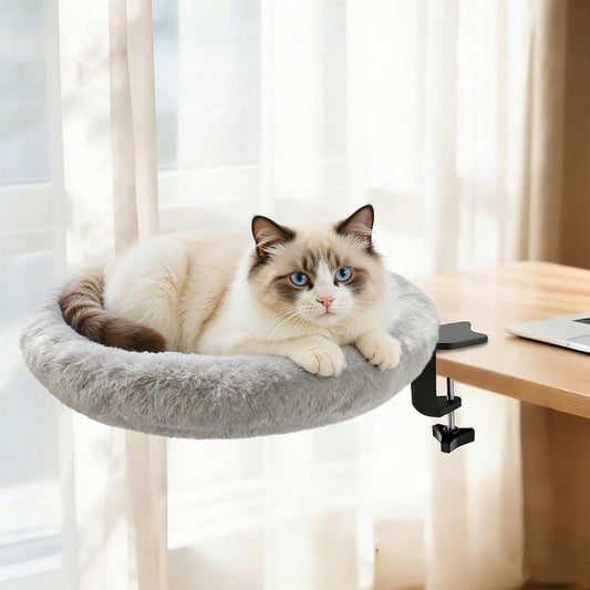 Cama de escritorio para gatos semicircular plegable